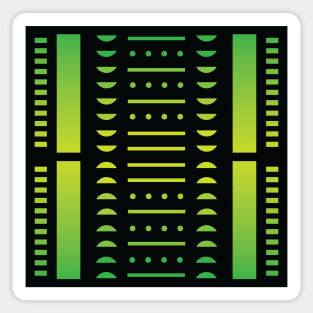 “Dimensional Civilization” - V.6 Green - (Geometric Art) (Dimensions) - Doc Labs Sticker